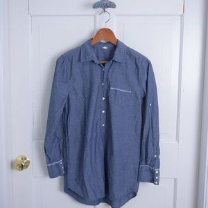 J.Crew Chambray Blue Denim Tunic Size Small